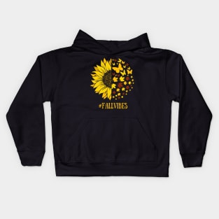 Sunflower Fall Vibes Kids Hoodie